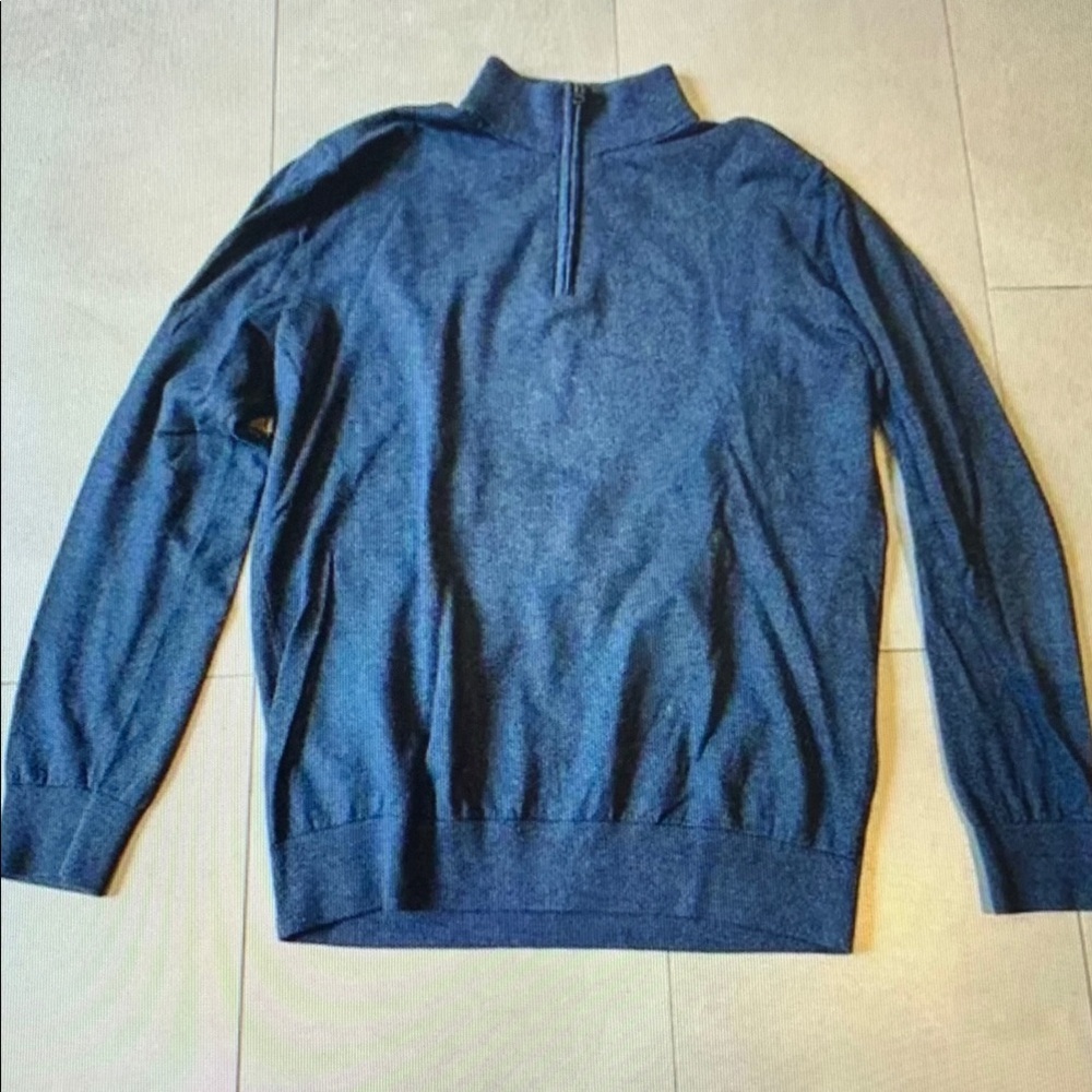 Denver Hayes Blue Zip Up Sweater